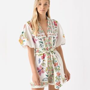 Farm Rio Women's Floral Insects Romper Large NWT